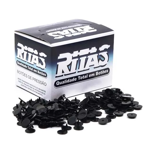 Botão Pressão Ritas 10 - C/ 200un. - Preto 1 ritaspreta