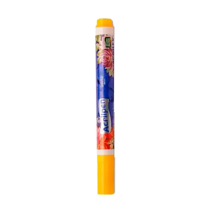 Marcador Caneta para Tecido Acrilex - Amarelo Ouro 505 1