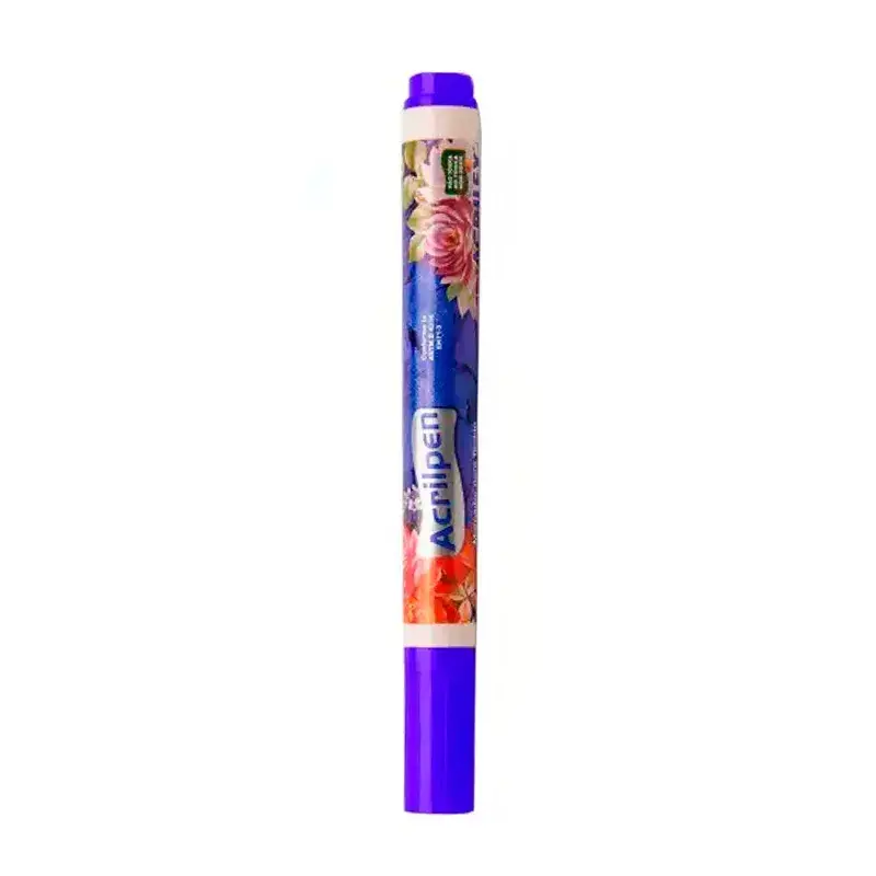 Marcador Caneta para Tecido Acrilex - Azul Turquesa (501) 1