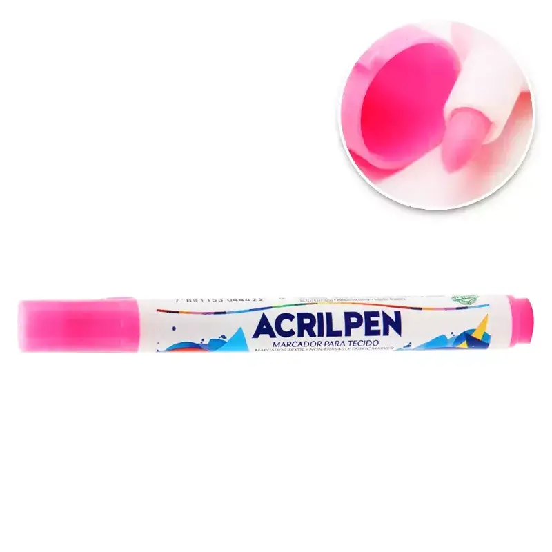 Marcador Caneta para Tecido Acrilex - Rosa (537) 2