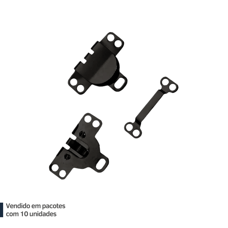 Colchete Gancho Latão Costurável Preto Eberle 8.893.9.l - Pacote com 10 Unidades 1 colchete893c10preto01
