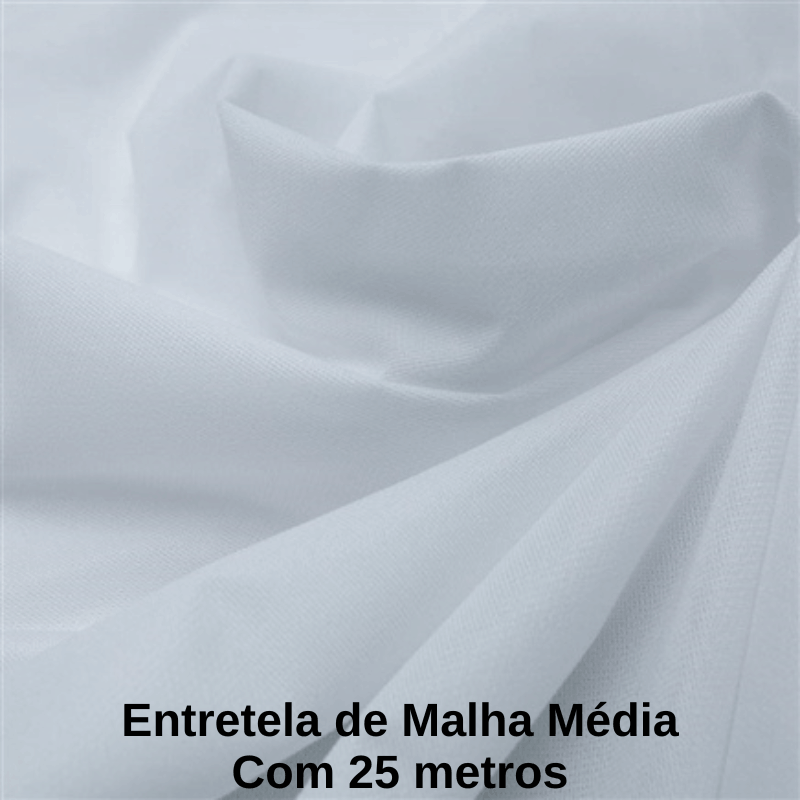 Entretela de Malha 9953 Média 1,50mt - Branca - C/25 Metros 1 EntretelaElBca25mt9953 1